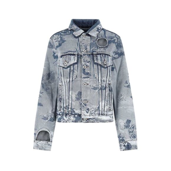 Off White Women Printed Denim Jacket